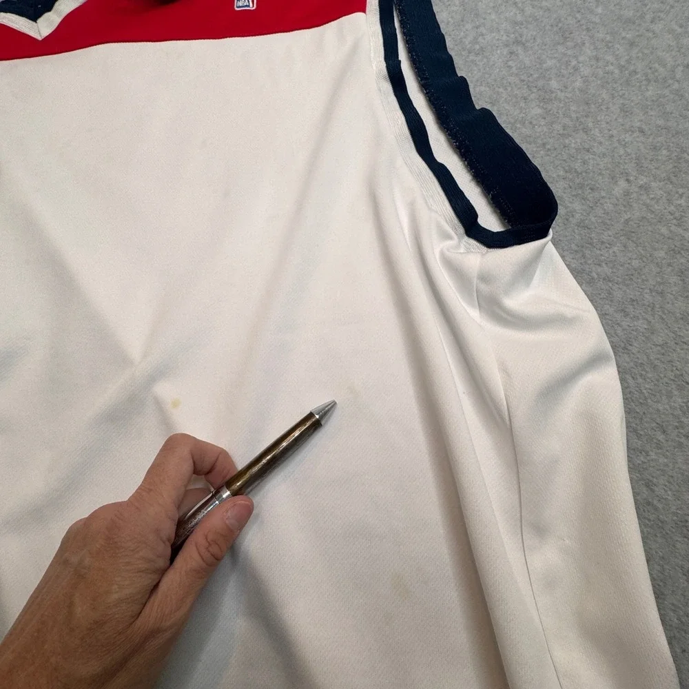 Adidas NBA 4XL PlayerID Warm Up Shooting Shirt Red White Blue Pro Team‎ 2012